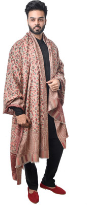 Mizash Pashmina, Wool Paisley, Floral Print Men Shawl(Multicolor)