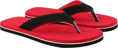 ADOBO Men Men's Light comfortable and stylish Multicolor Fabrication Slipper� Flip Flops(Red , 9)