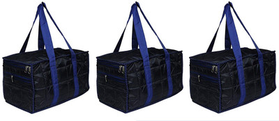 Sunesh Creation Pack of 3 Nylon Fabric Small Foldable Waterproof Travel Bag with Zip Closure Small Travel Bag(Blue)