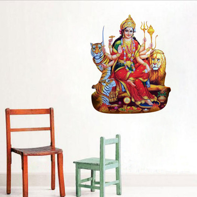 STICKER STUDIO 48 cm Durga Maa Reusable Sticker(Pack of 1)