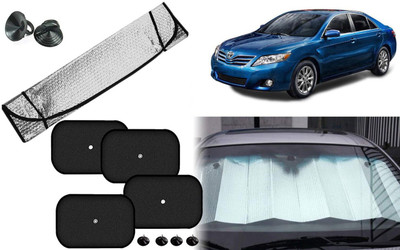 Auto Kite Dashboard, Rear Window, Side Window Sun Shade For Toyota Camry(Silver, Black)