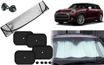 Auto Kite Dashboard, Rear Window, Side Window Sun Shade For Mini ClubMan(Silver, Black)