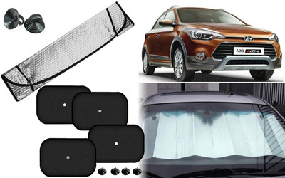 Auto Kite Dashboard, Rear Window, Side Window Sun Shade For Hyundai i20(Silver, Black)