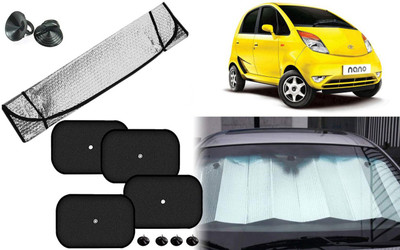 Auto Kite Dashboard, Rear Window, Side Window Sun Shade For Tata Nano(Silver, Black)