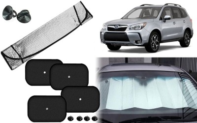 Auto Kite Dashboard, Rear Window, Side Window Sun Shade For Subaru Forester(Silver, Black)