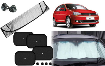 Auto Kite Dashboard, Rear Window, Side Window Sun Shade For Volkswagen Polo GT(Silver, Black)