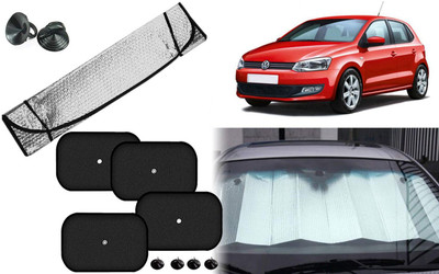 Auto Kite Dashboard, Rear Window, Side Window Sun Shade For Volkswagen Polo(Silver, Black)