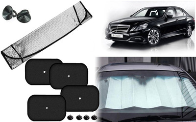 Auto Kite Dashboard, Rear Window, Side Window Sun Shade For Mercedes Benz E280(Silver, Black)