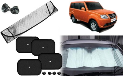 Auto Kite Dashboard, Rear Window, Side Window Sun Shade For Tata Grand Dicor(Silver, Black)