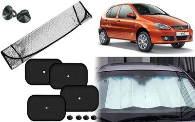Auto Kite Dashboard, Rear Window, Side Window Sun Shade For Tata Indica(Silver, Black)