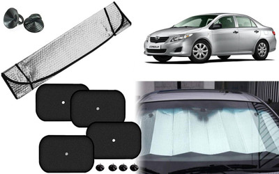 Auto Kite Dashboard, Rear Window, Side Window Sun Shade For Toyota Corolla(Silver, Black)