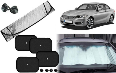 Auto Kite Dashboard, Rear Window, Side Window Sun Shade For BMW 2 Series(Silver, Black)
