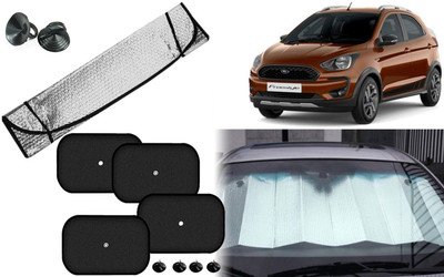 Auto Kite Dashboard, Rear Window, Side Window Sun Shade For Ford Aspire(Silver, Black)