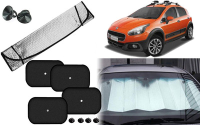 Auto Kite Dashboard, Rear Window, Side Window Sun Shade For Fiat Avventura(Silver, Black)