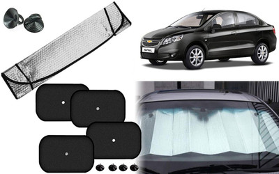 Auto Kite Dashboard, Rear Window, Side Window Sun Shade For Chevrolet Sail(Silver, Black)