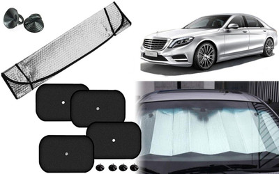 Auto Kite Dashboard, Rear Window, Side Window Sun Shade For Mercedes Benz S300(Silver, Black)
