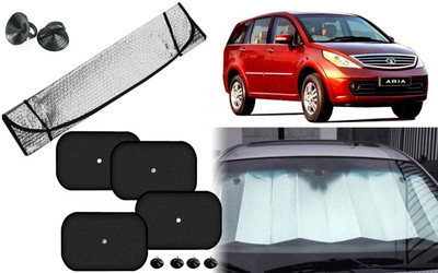 Auto Kite Dashboard, Rear Window, Side Window Sun Shade For Tata Aria(Silver, Black)