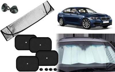 Auto Kite Dashboard, Rear Window, Side Window Sun Shade For BMW 520d(Silver, Black)