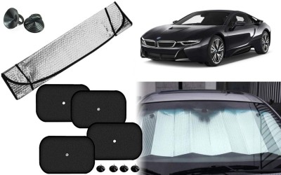 Auto Kite Dashboard, Rear Window, Side Window Sun Shade For BMW I8(Silver, Black)