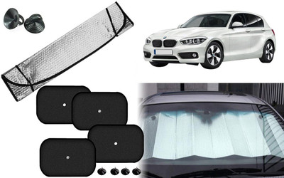 Auto Kite Dashboard, Rear Window, Side Window Sun Shade For BMW 1 Series(Silver, Black)