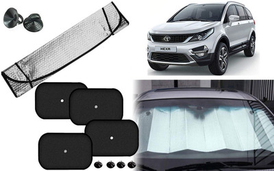 Auto Kite Dashboard, Rear Window, Side Window Sun Shade For Tata Hexa(Silver, Black)
