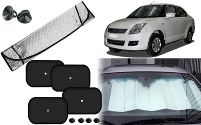 Auto Kite Dashboard, Rear Window, Side Window Sun Shade For Maruti Suzuki Swift Dzire(Silver, Black)