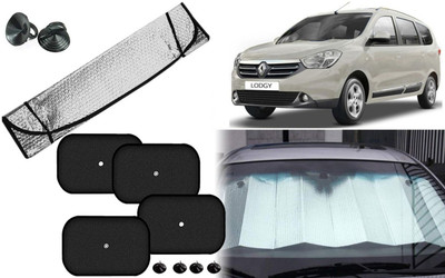 Auto Kite Dashboard, Rear Window, Side Window Sun Shade For Renault Lodgy(Silver, Black)