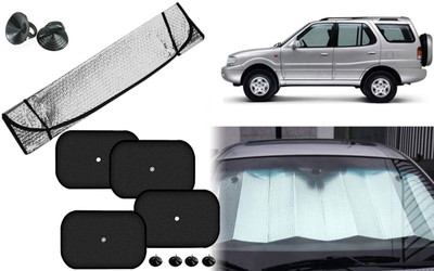 Auto Kite Dashboard, Rear Window, Side Window Sun Shade For Tata Safari(Silver, Black)