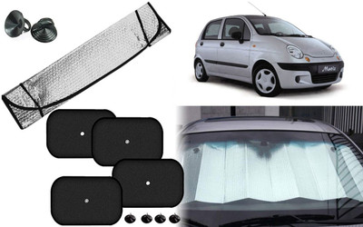Auto Kite Dashboard, Rear Window, Side Window Sun Shade For Daewoo Matiz(Silver, Black)