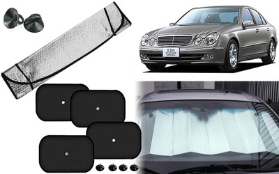 Auto Kite Dashboard, Rear Window, Side Window Sun Shade For Mercedes Benz E240(Silver, Black)