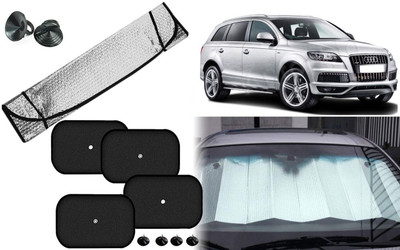 Auto Kite Dashboard, Rear Window, Side Window Sun Shade For Audi Q7(Silver, Black)