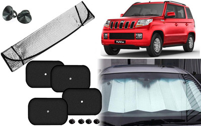 Auto Kite Dashboard, Rear Window, Side Window Sun Shade For Mahindra TUV-300(Silver, Black)