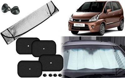 Auto Kite Dashboard, Rear Window, Side Window Sun Shade For Maruti Suzuki Zen Estilo(Silver, Black)