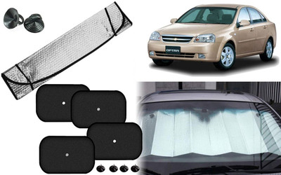 Auto Kite Dashboard, Rear Window, Side Window Sun Shade For Chevrolet Optra(Silver, Black)