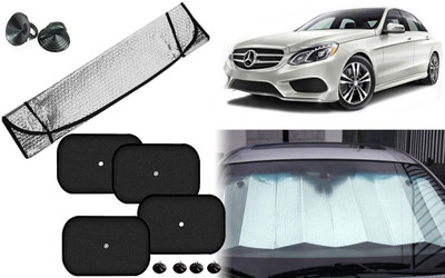 Auto Kite Dashboard, Rear Window, Side Window Sun Shade For Mercedes Benz E280 Cdi(Silver, Black)