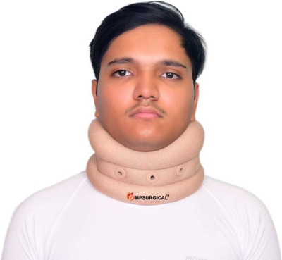 MPSURGICAL Soft Classic Neck Cervical Collar with Chin Support and Neck Support Neck Support(Beige)