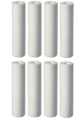 GE FILTRATION Spun Filter Candle 10 inch /Outer Filter/Cartridge/Compatible with all domestic water purifiers pack of 8pc with wrench Solid Filter Cartridge(0.005, Pack of 8)