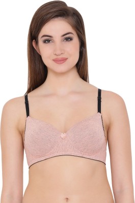 Clovia Cotton Padded Non-Wired Multiway Push-Up T-Shirt Bra Women Push-up Lightly Padded Bra(Multicolor)