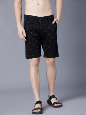 HIGHLANDER Printed Men Black Chino Shorts