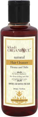 khadi ORGANIQUE Herbal Natural Henna & Tulsi Hair Cleanser / Shampoo(210 ml)