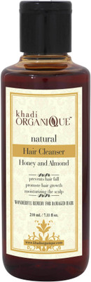 khadi ORGANIQUE Herbal Natural Honey & Almond Hair Cleanser / Shampoo(210 ml)