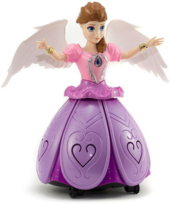 SALEOFF Musical Angel Princess Toy Doll 360° Rotation Feature & 3D LED Lights-941(Multicolor)
