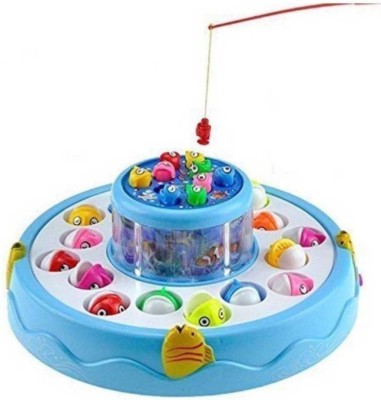 Haulsale Go Fish Catching Game Big with 26 Fishes and 4 Pods With Music & Lights192(Multicolor)