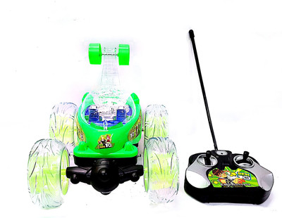 Mahi Zone Ben10 stunt remote control 360 rotation flashing light car(Multicolor)
