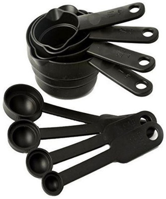 FIVANIO 8 Piece Measuring Cup & Spoon Set - Multi Purpose Kitchen Tool Plastic Measuring Spoon(Pack of 1)