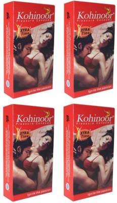 KOHINOOR Extra Time Pleasure honeymoon pack with (Concealed/Confidential Packaging) (Set of 4, 40S) Condom