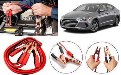 Auto Kite Heavy Duty Jumper Booster Cables Anti Tangle Copper Core RY41 7.5 Feet Wire approx 7.2 ft Battery Jumper Cable(Pack of 1)