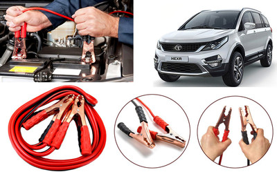 Auto Kite Heavy Duty Jumper Booster Cables Anti Tangle Copper Core RY78 7.5 Feet Wire approx 7.2 ft Battery Jumper Cable(Pack of 1)