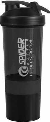 DOVEAZ 500 ml Plastic Shaker(Pack of 1, Black)