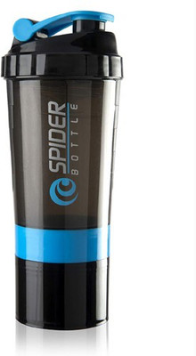 diego 500 ml Plastic, Tritan Shaker(Pack of 1, Blue, Black)